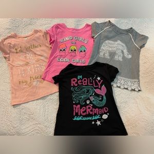 BUNDLE Girls size medium 10/12 graphic tees (4)